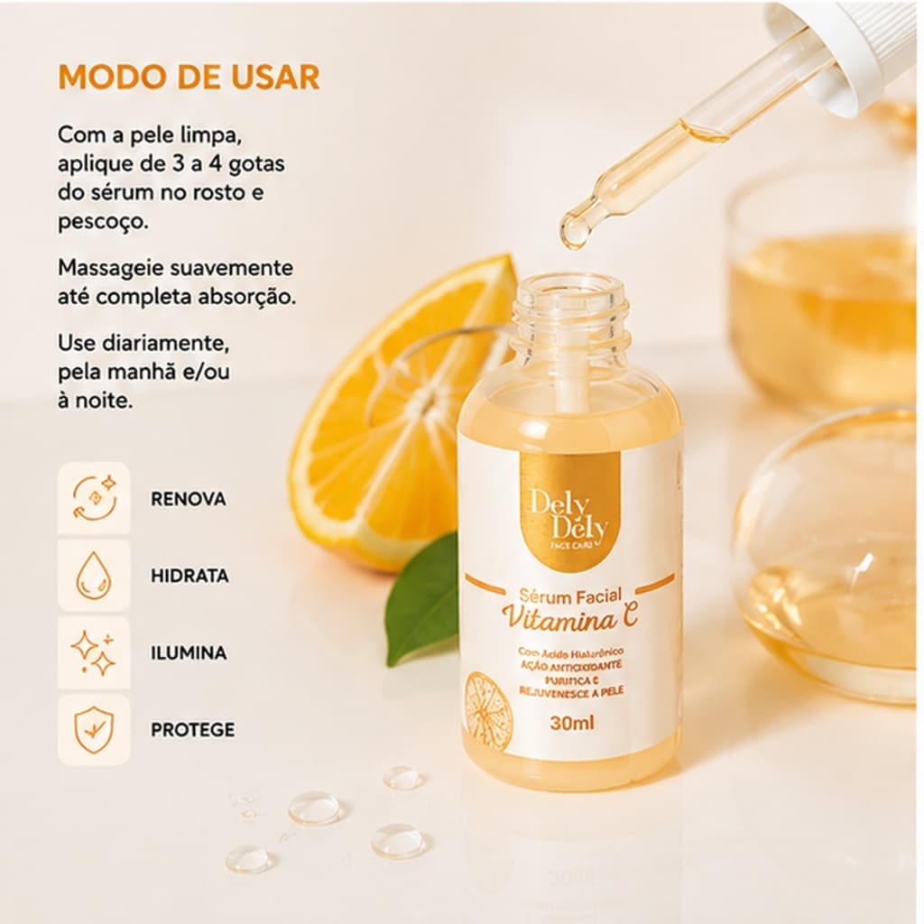 SÉRUM FACIAL VITAMINA C – 30ML DELY DELY