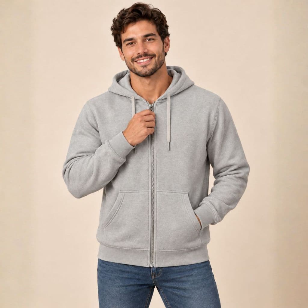 Casaco Jaqueta Moletom Ziper Masculino Feminino com bolso