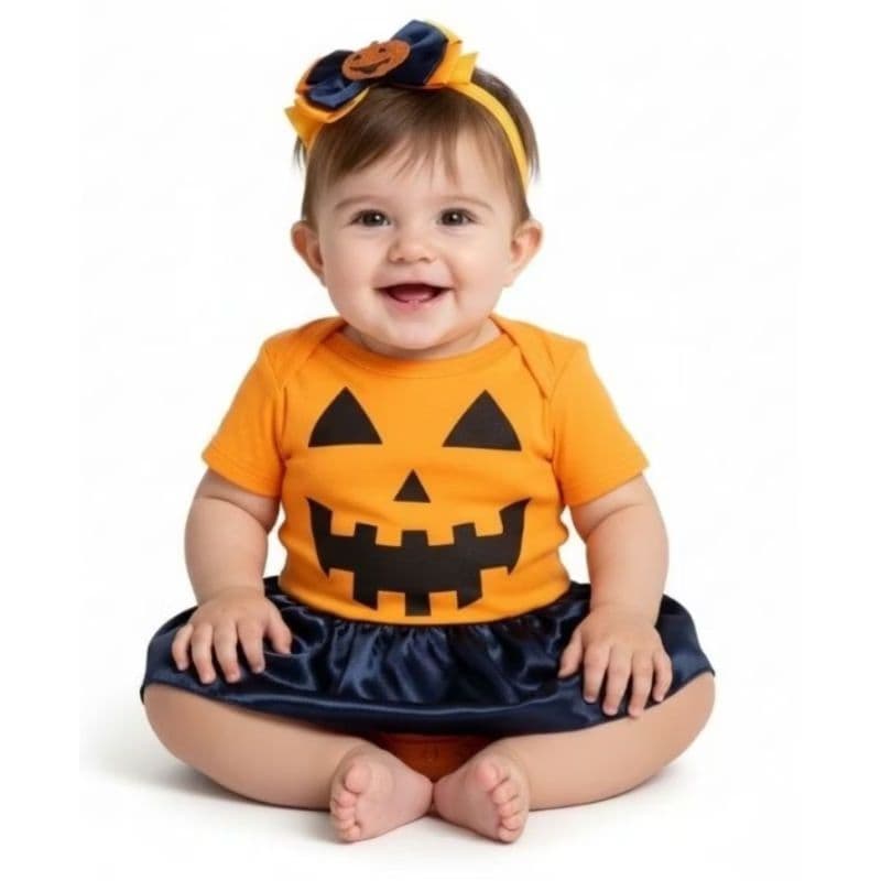 Body Personagem Halloween Abobora Esqueleto Vampiro Vampira e BruxinhaMenino e Menina Bebe Lindo
