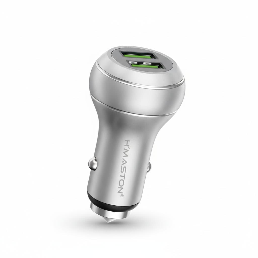 Carregador Veicular Turbo Metal 2 Entradas Usb 4.1A H'MASTON Original L02-4