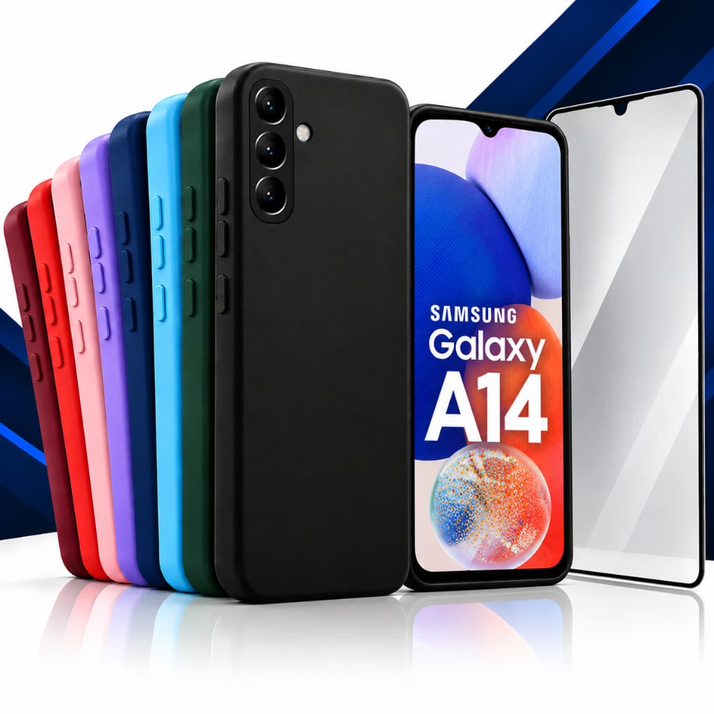 Capa Capinha Anti Queda Aveludada + Película Para Samsung Galaxy A14