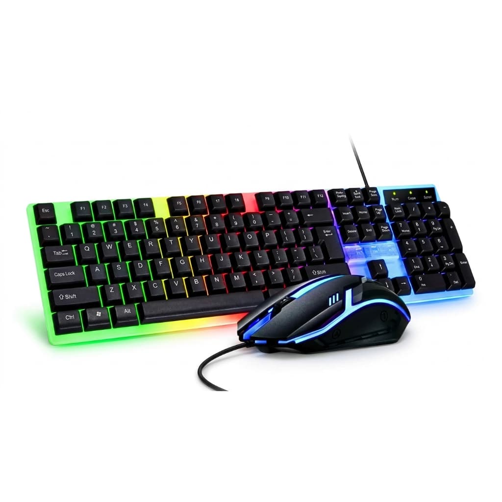 Kit Gamer Teclado Semi Mecânico RGB ABNT2 + Mouse Gamer 2400 DPI Eletromex EL-2112