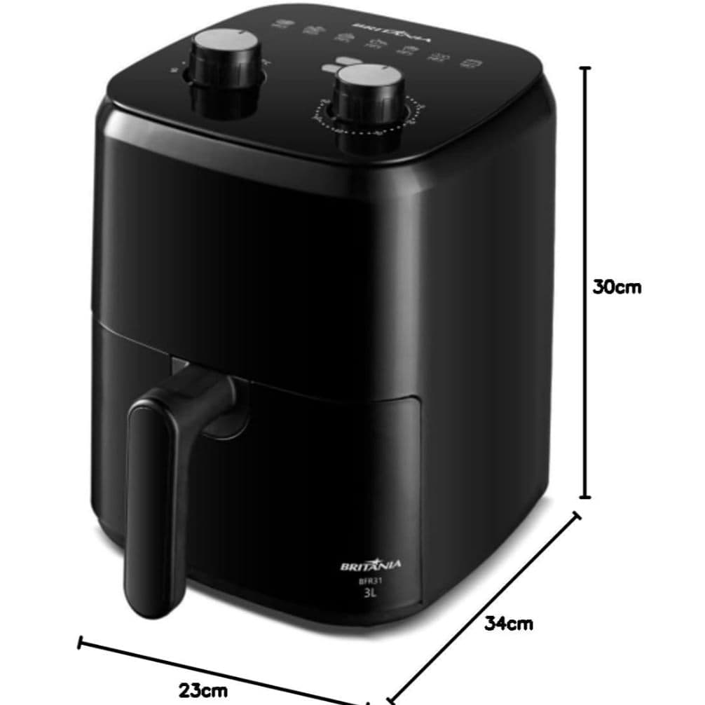 Fritadeira Sem Óleo Air Fryer Britânia BFR31 3L 1300W