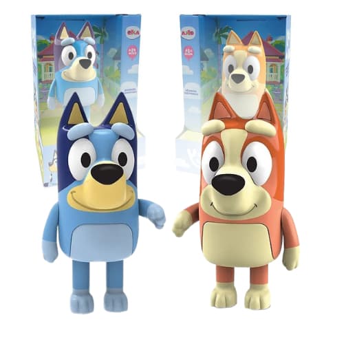 Bonecos Turminha Bluey e Bingo Cachorrinhos 20cm Articulados Original - Elka