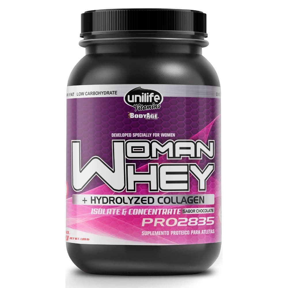 Whey Protein Isolado e Concentrado Feminino 900g Chocolate Unilife