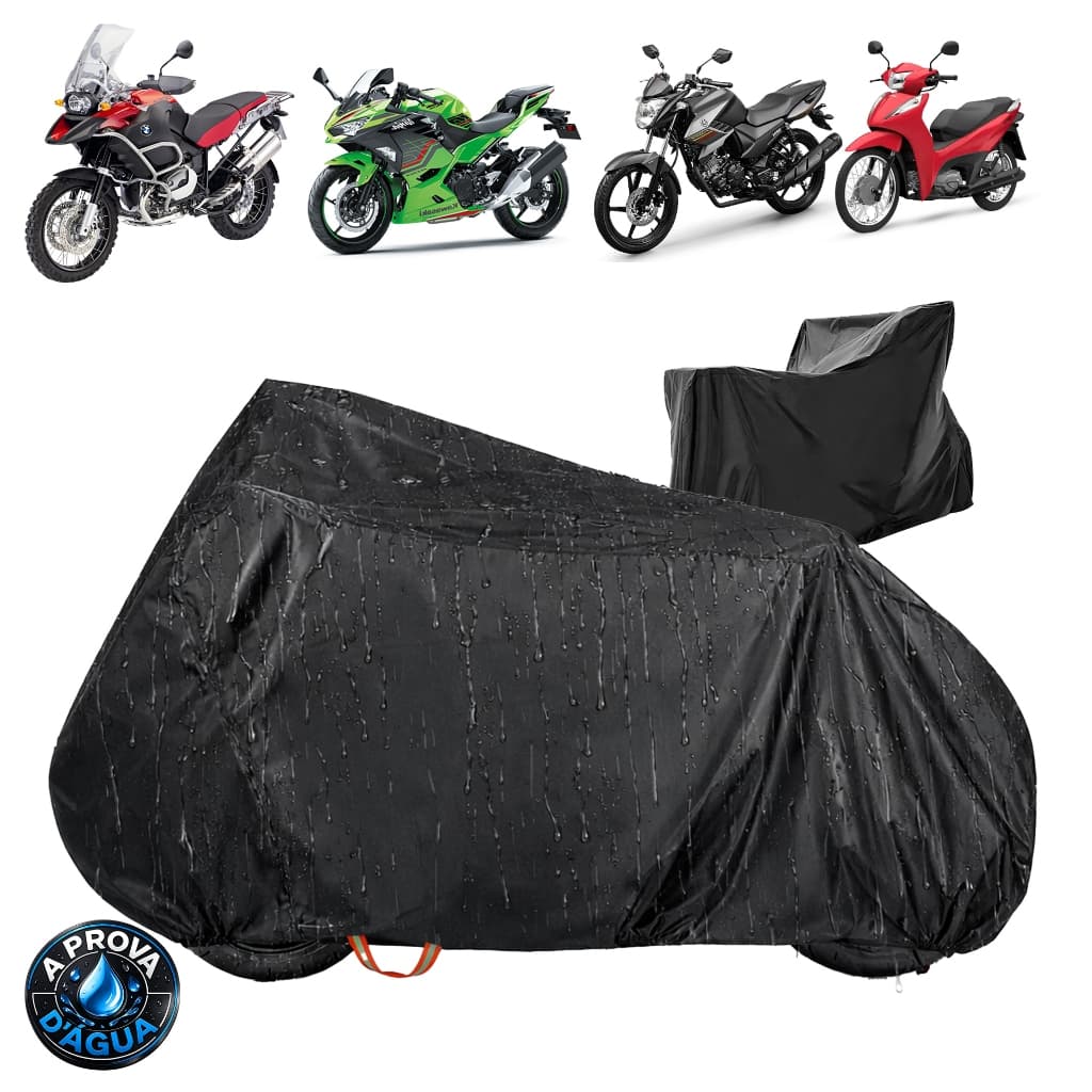 Capa Moto Para Cobrir Moto Impermeável Proteção Total Sol Chuva Poeira Anti-UV Capa Moto Resistente
