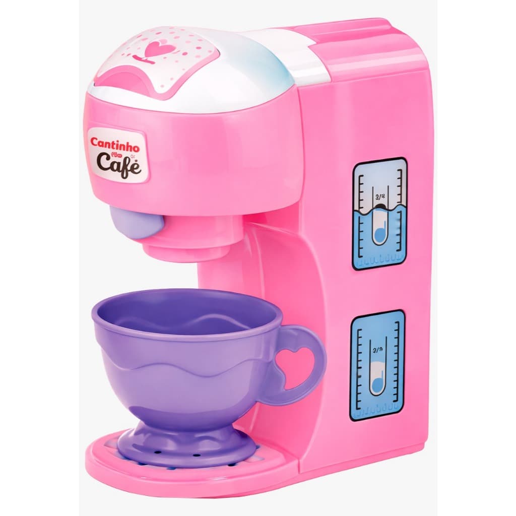 Cafeteira  Café expresso Infantil Rosa  com Xícara brinquedo  Faz de Conta