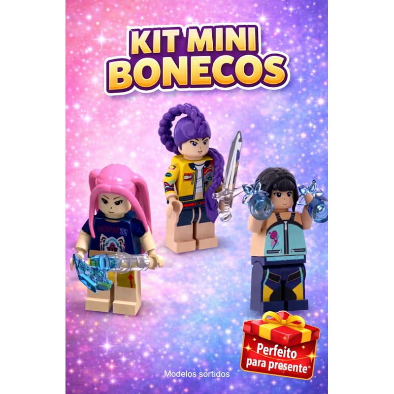 Mini Boneco de Montar Infantil | Blocos de Montar Tipo Lego | Personagem Colecionável - kpop