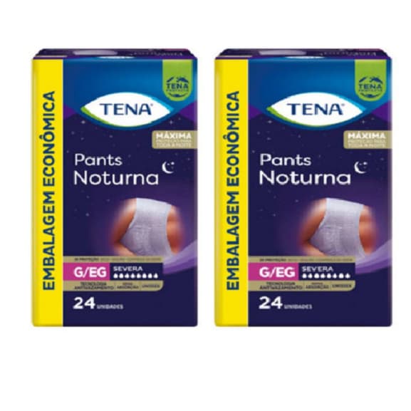 KIT 2 Fralda Geriátrica Tena Pants Noturna P/M ou G/EG - 24 Unidades ENVIO IMEDIATO