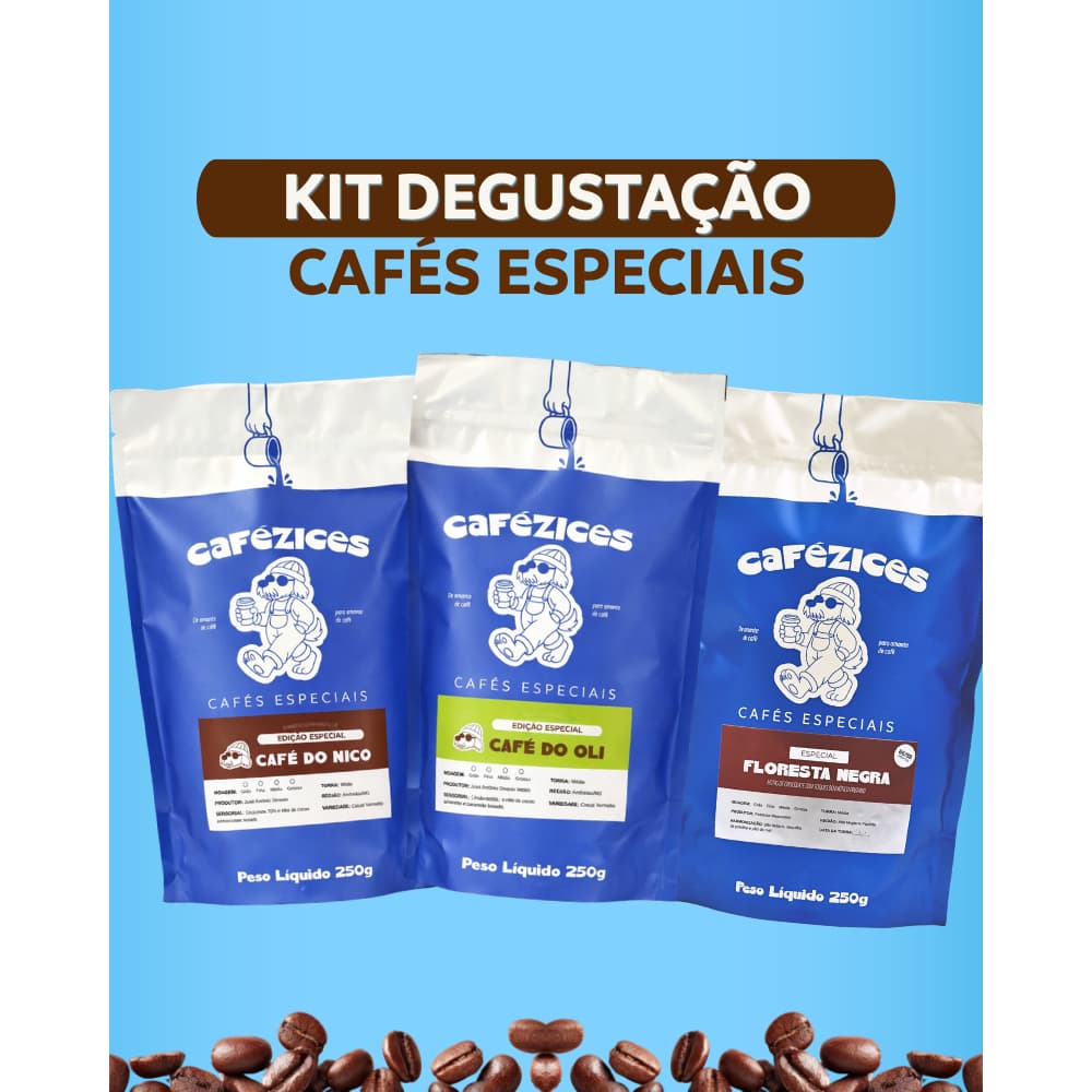 Kit Degustação de Cafés Especiais | 250gr cada | Em grãos