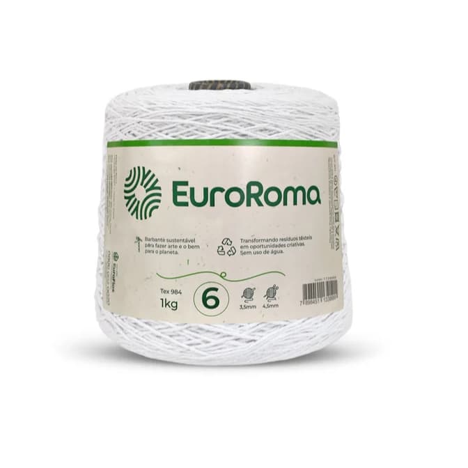 Barbante Euroroma 1 Kg Fio 6 Para Croche Trico Varias Cores