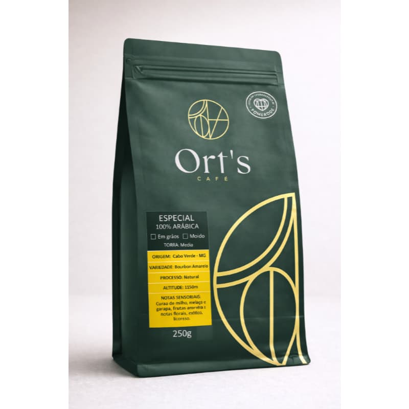 Café Especial Ort's Café 100% Arábica - Bourbon Amarelo em grãos 250g