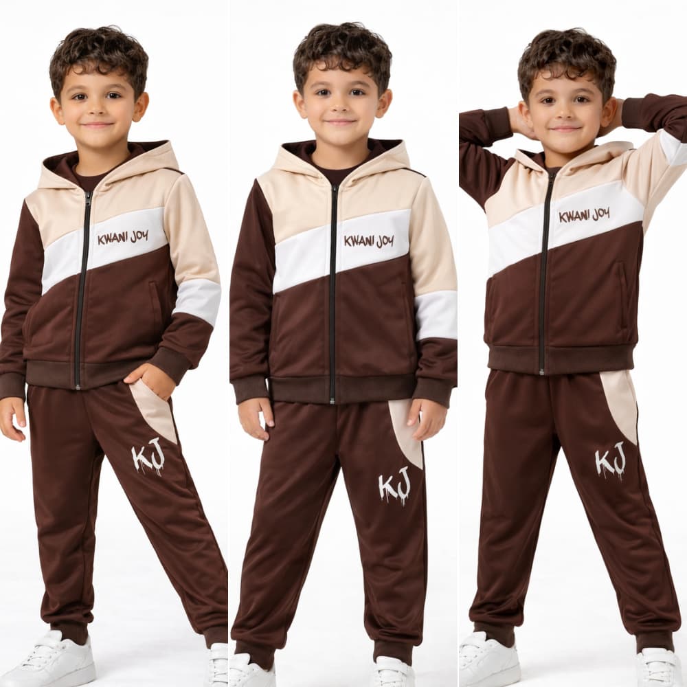 Conjunto De Menino 3 Peças Blusa + Calça + Jaqueta Inverno Capuz Ziper Moletom ou 2 Peças 2-12 Anos