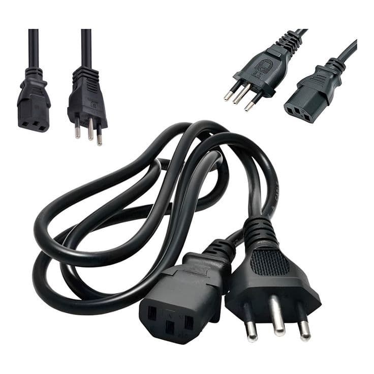Cabo Energia 1,5 Metros Para PC Gamer Monitor Fonte Real ATX