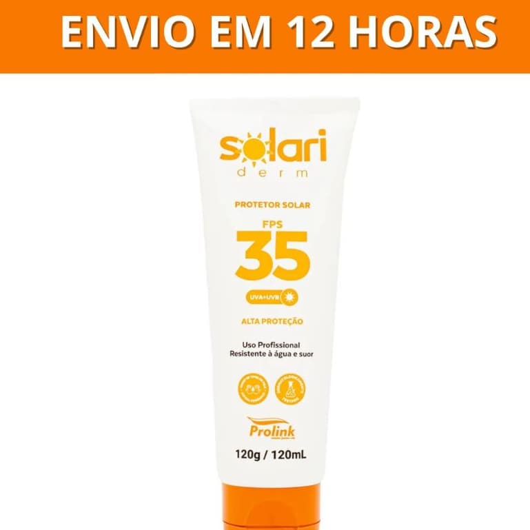 Protetor Solar FPS 35 Solari Derm Prolink UVA UVB Profissional 120g