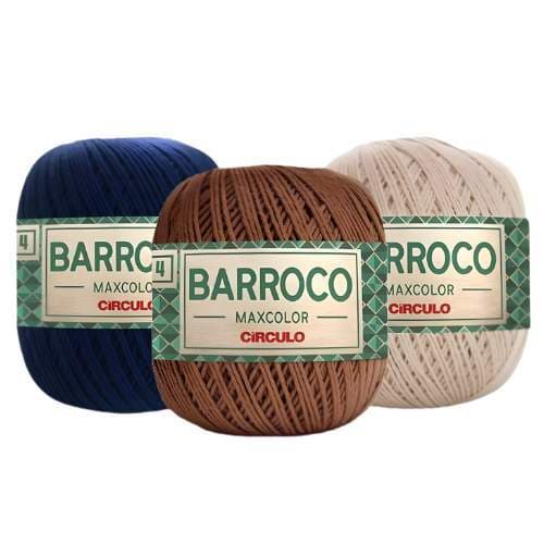 Barbante Barroco Maxcolor Nº 4 Círculo 200g 338m Fio para Crochê Artesanato Diversas Cores