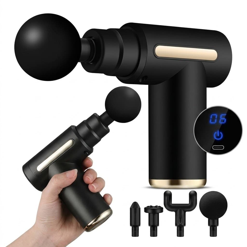 Massageador Elétrico Profissional Muscular Portátil Relaxamento Alívio De Dores 6 Níveis Recarregável