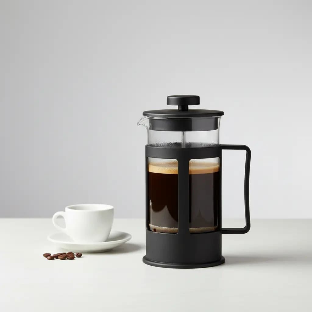 Cafeteira Prensa Francesa Cremeira Café Expresso Preta – Café de Barista em Casa!