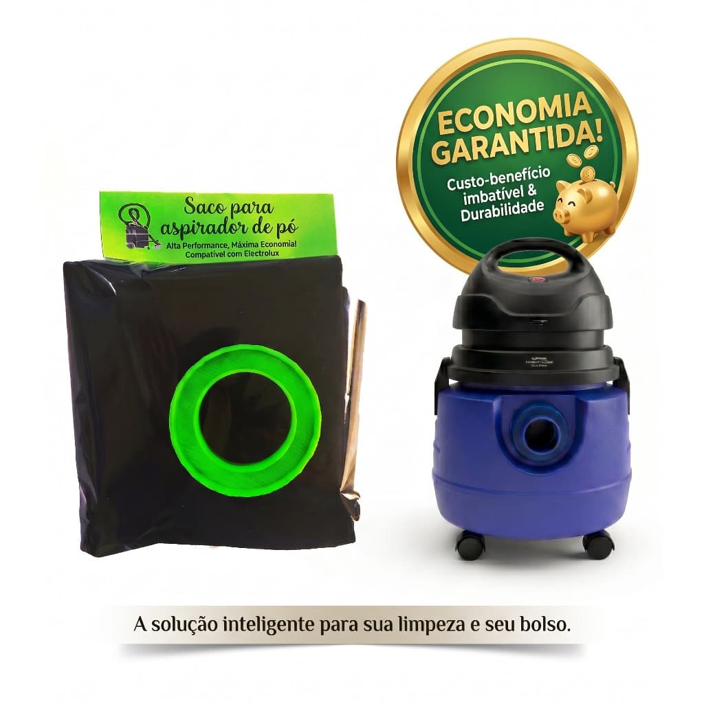 Saco Aspirador Pó Para Britania Base80 Reutilizável Lavavel Tecido Duravel Premium
