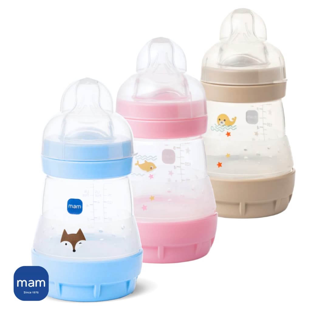 Mamadeira MAM Easy Start Anticólica 160ml Com Bico Silicone Simétrico Ultramacio Confortável Bebê Recém-nascido