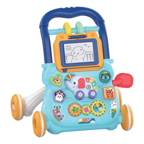 Andador Didático Musical para Bebê Azul Interativo, Colorido e Estimulante
