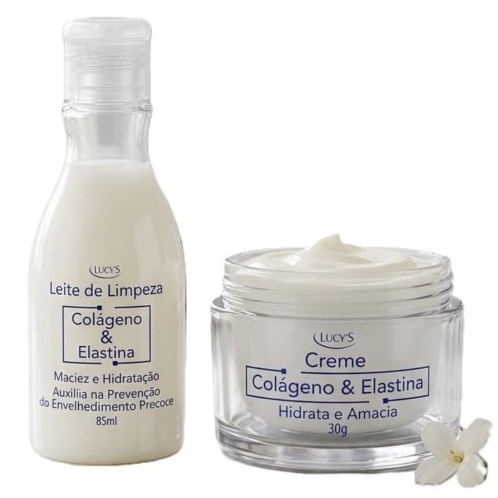 Kit Skin Care Suave Lucy's - Leite de Limpeza 85g + Creme Colágeno com Elastina Anti idade 30g