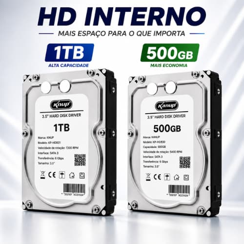 HD Interno 500GB 1TB 3.5 Sata Para PC Desktop HD Para Computador Armazenamento Rápido Seguro Backup Upgrade