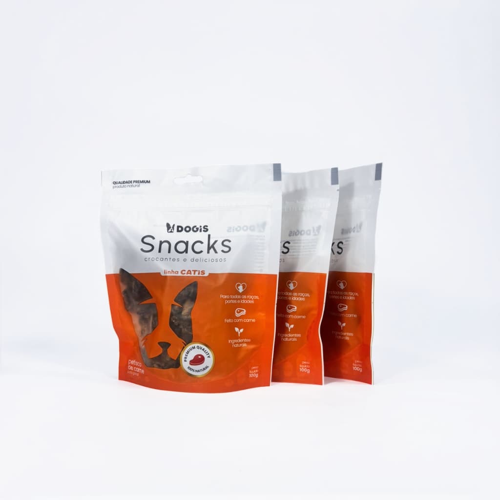 Petisco para Gatos Catis Snacks Home Kit 3x100g Snack Saudável Rico em Proteína Carne Real