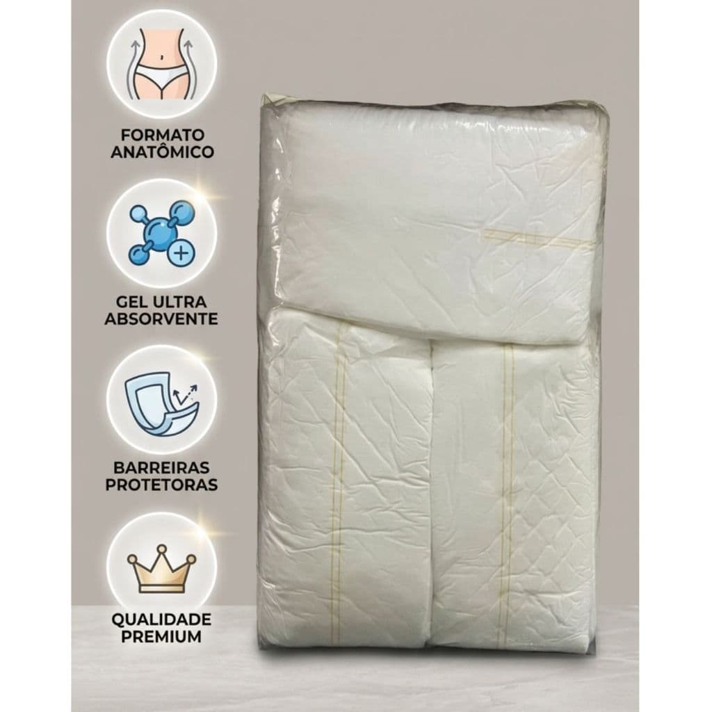 Fralda Geriátrica Descartável Pacotão SUPER Econômico  - Fraldas 100% Premium - Qualidade com Preço Justo