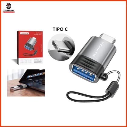 Adaptador OTG Tipo C USB 3.0 Preto 5Gbps Conector Premium para Celular Android Tablet Notebook Pendrive Mouse Teclado