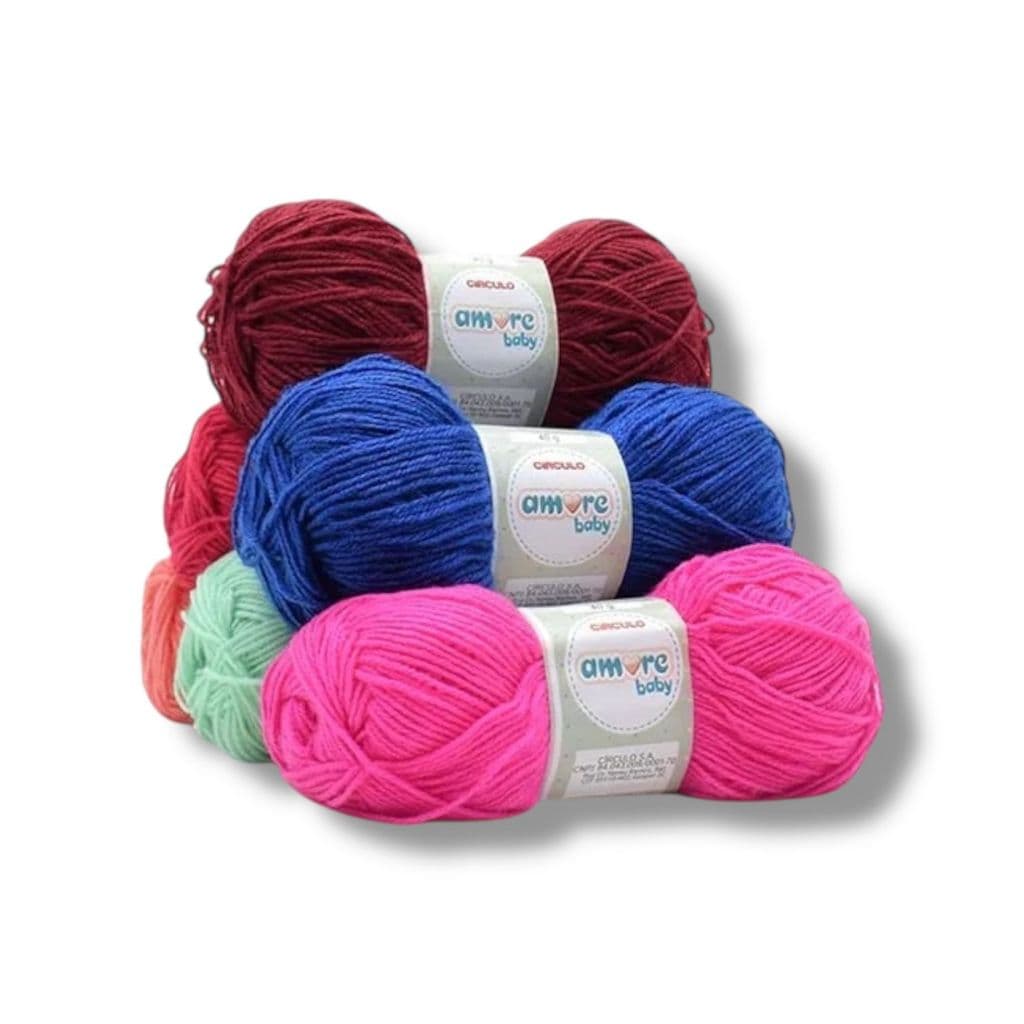 KIT 3 FIO LÃ AMORE BABY 200MT / 40G - CÍRCULO