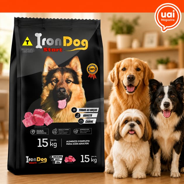 Ração Cachorro Adulto 15Kg Iron Dog Start Tradicional Carne