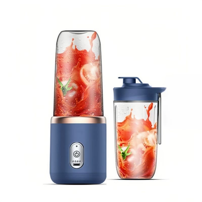 Mini Liquidificador Portatil Recarregavel Usb Bater Suco Vitaminas Shake Academia Copo Resistente 6 Laminas Potente