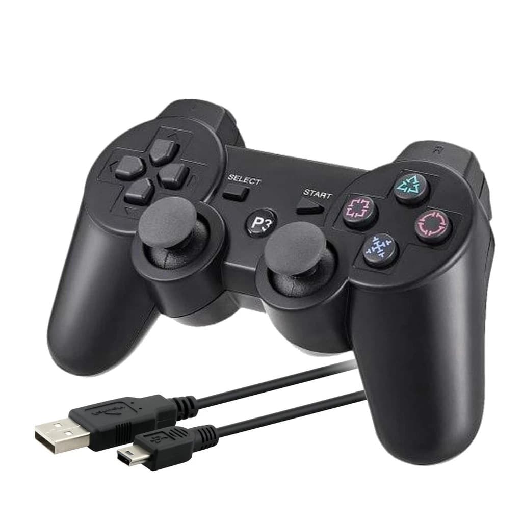 Manete Controle  com fio Usb PS3 Joystick para Jogos -Atenção só funciona com fio plugado no video game não é  sem fio