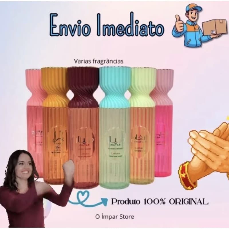 Body Splash Árabe Feminino 250ml Importado Original