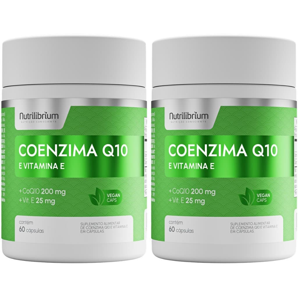 Kit 2x Coenzima Q10 200mg com Vitamina E 60 Caps Nutrilibrium