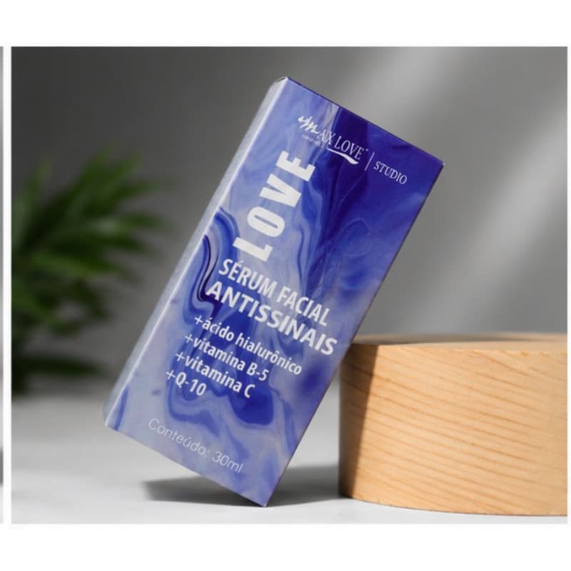 Sérum Facial Antissinais Com Vitamina C + Vitamina B-5 + Ácido Hialurônico + Q-10 - Max Love