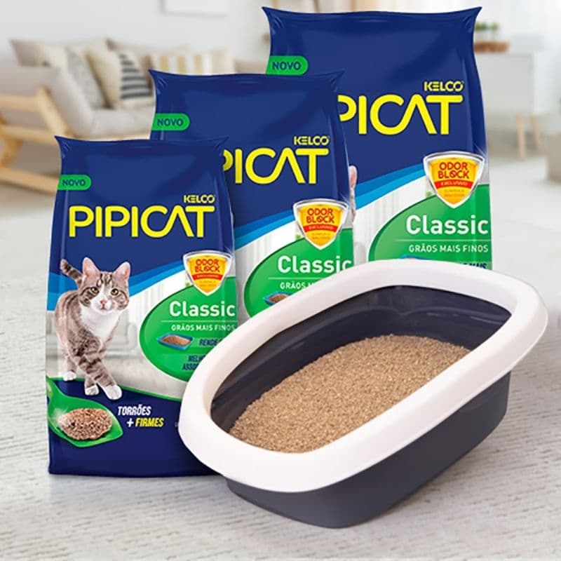 Areia Sanitária Para Gatos Kelcom Pipicat Classic 4 kg