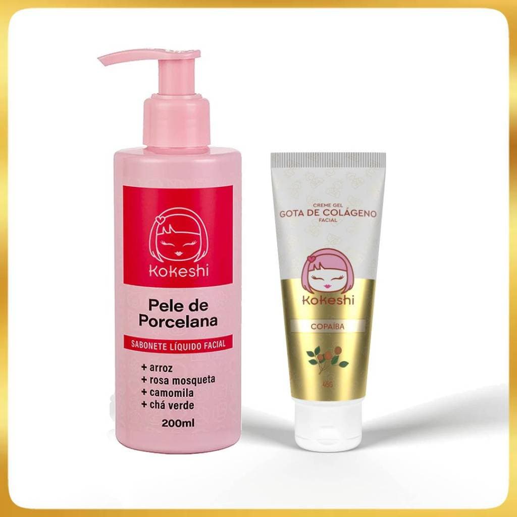 Kit Kokeshi Gotas de Colágeno + Sabonete Líquido Facial Anti-Idade