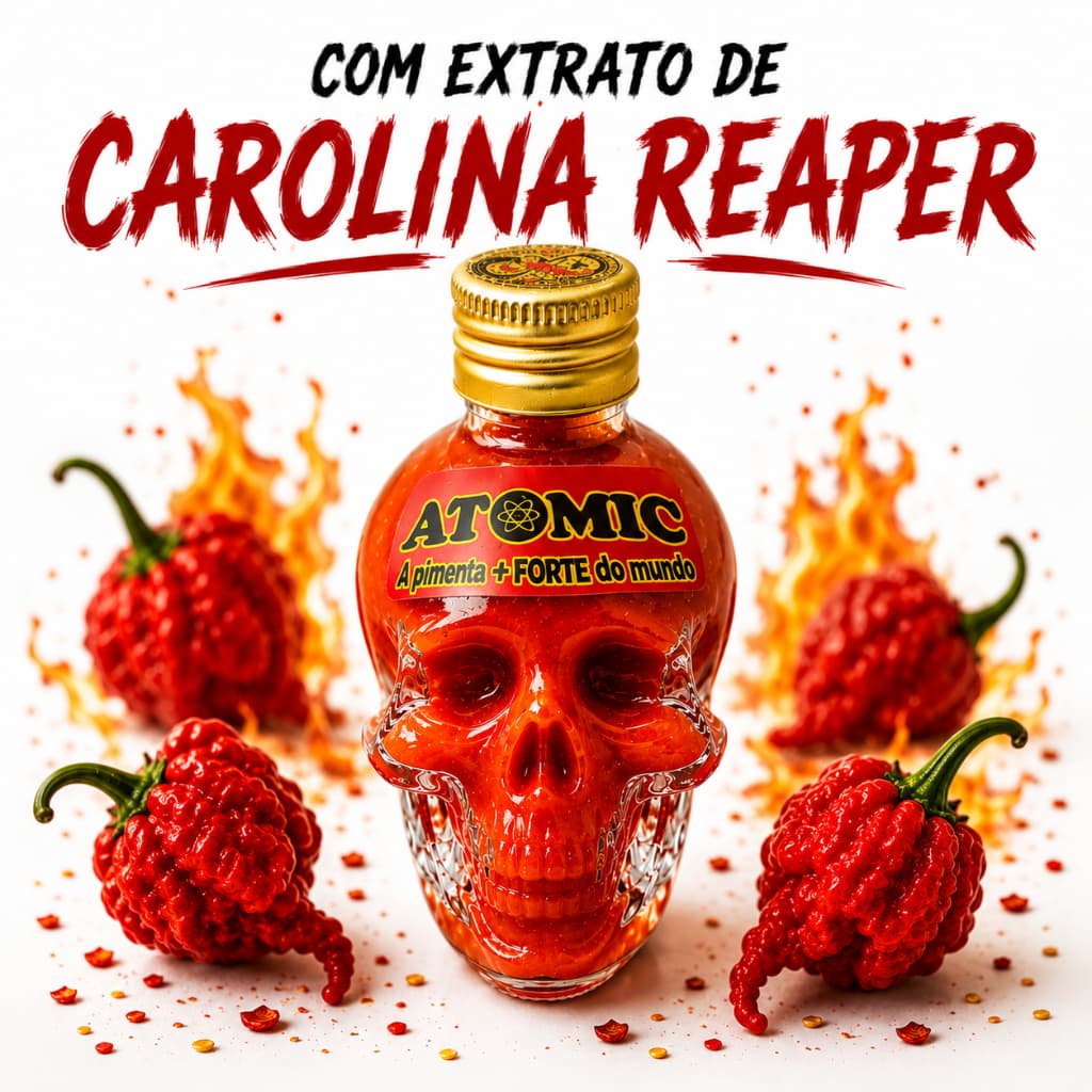CAVEIRINHA COM MOLHO DE PIMENTA EXTRA FORTE ATOMIC 30 ML