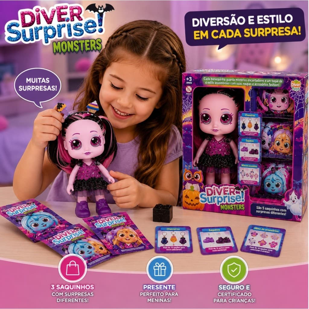 Boneca Diver Monsters Original Articulada Colecionável - Vampiresca Lobelita ou Assombrosa