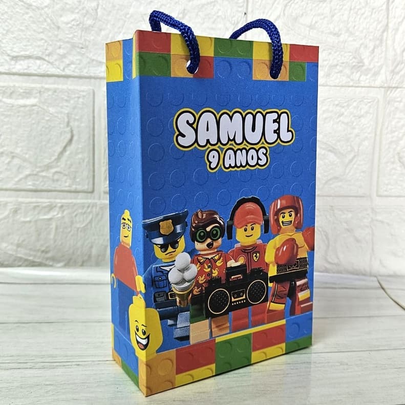 Sacola Surpresa Lego Blocos De Montar Personalizada | Lembrancinhas Festa Infantil Aniversário