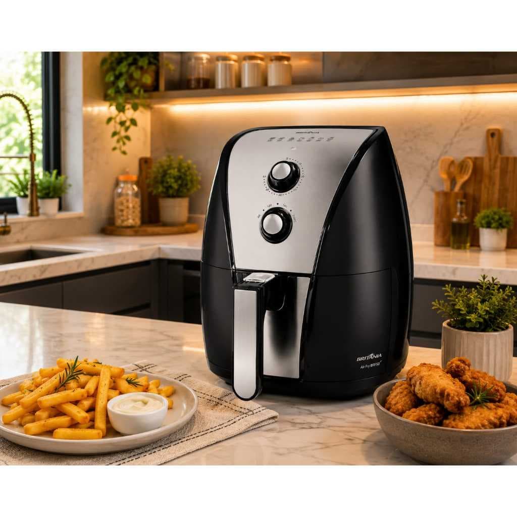 Fritadeira Elétrica Sem Óleo Air Fryer Britania 5 Litros1500w