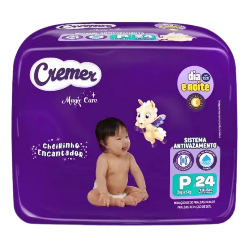 Fraldas Descartáveis Cremer Magic Care Jumbo Disponíveis Todos os tamanhos