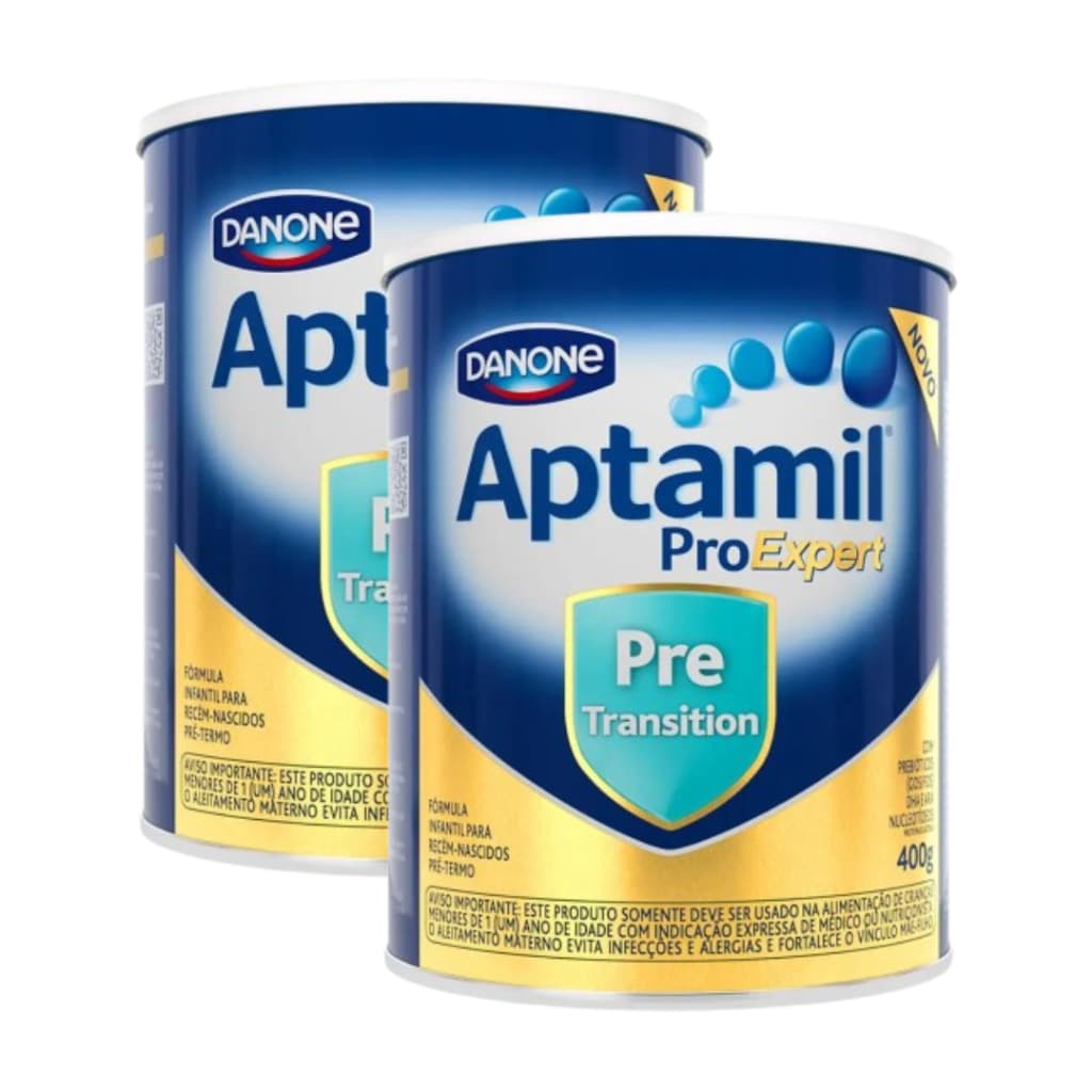 2 Latas- Aptamil Pre Transition - Fórmula infantil em pó -Danone 400g