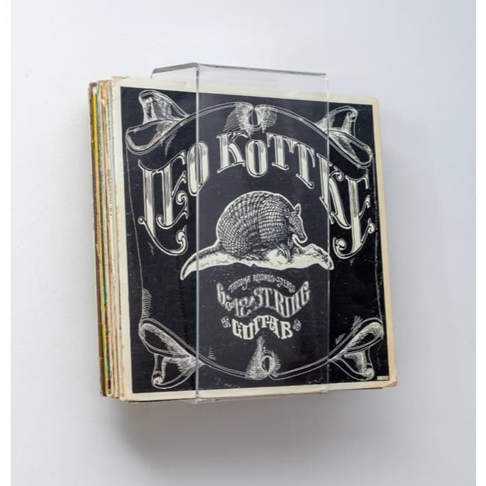Kit Suporte Parede Prateleira Organizador Disco Vinil Lp estilo quadro decoração acrilico
