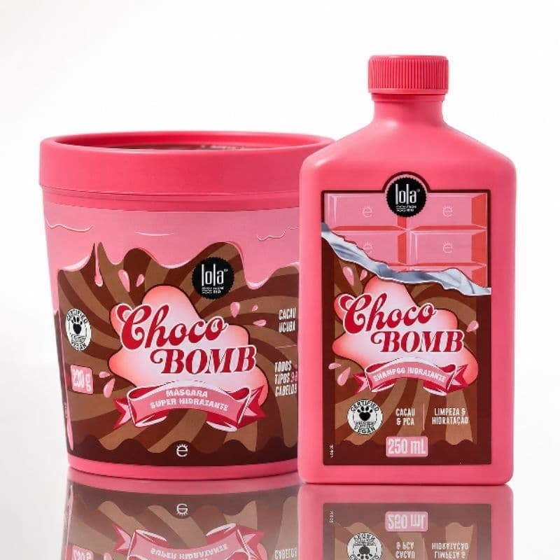 Kit Lola Cosmetics Choco Bomb Shampoo 250ml + Máscara Super Hidratante 230g | Hidratação Intensa