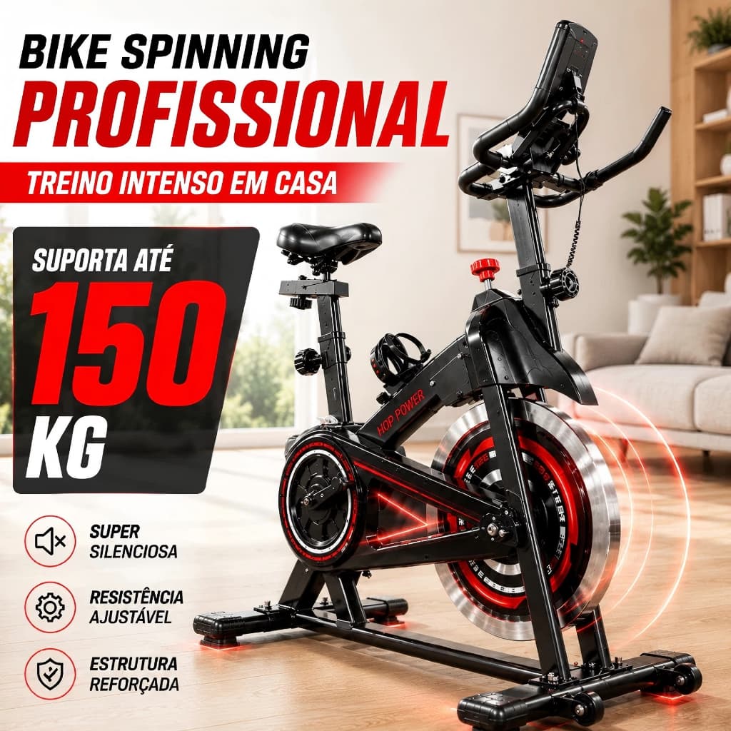 Bicicleta Ergométrica Spinning Para Academia Treino Em Casa Bicicleta Spinning Profissional Carga De 150 kg