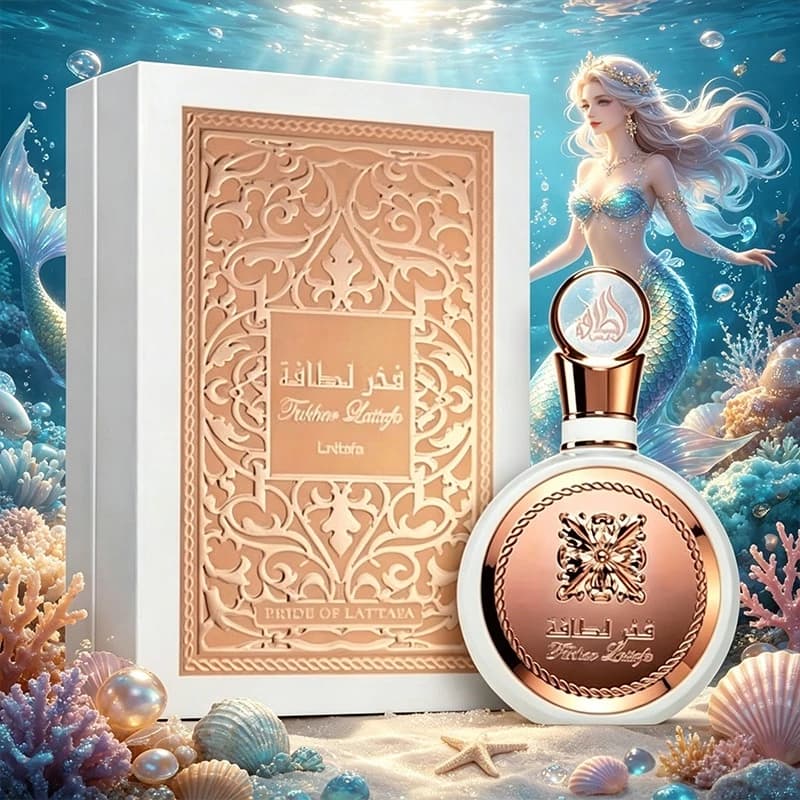 Perfume árabe original Lattafa Fahdah Rose Feminino, 100 ml, importado original, aroma duradouro