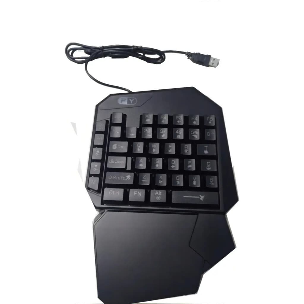 Teclado Gamer P/ Celular One Hand Semi-mecânico Rgb Usb Cor de teclado Preto FY-850
